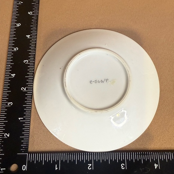 RARE PINK STRIPED VINTAGE DEMITASSE CUP AND SAUCER INARCO MADE IN JAPAN E-566/P - Picture 4 of 7